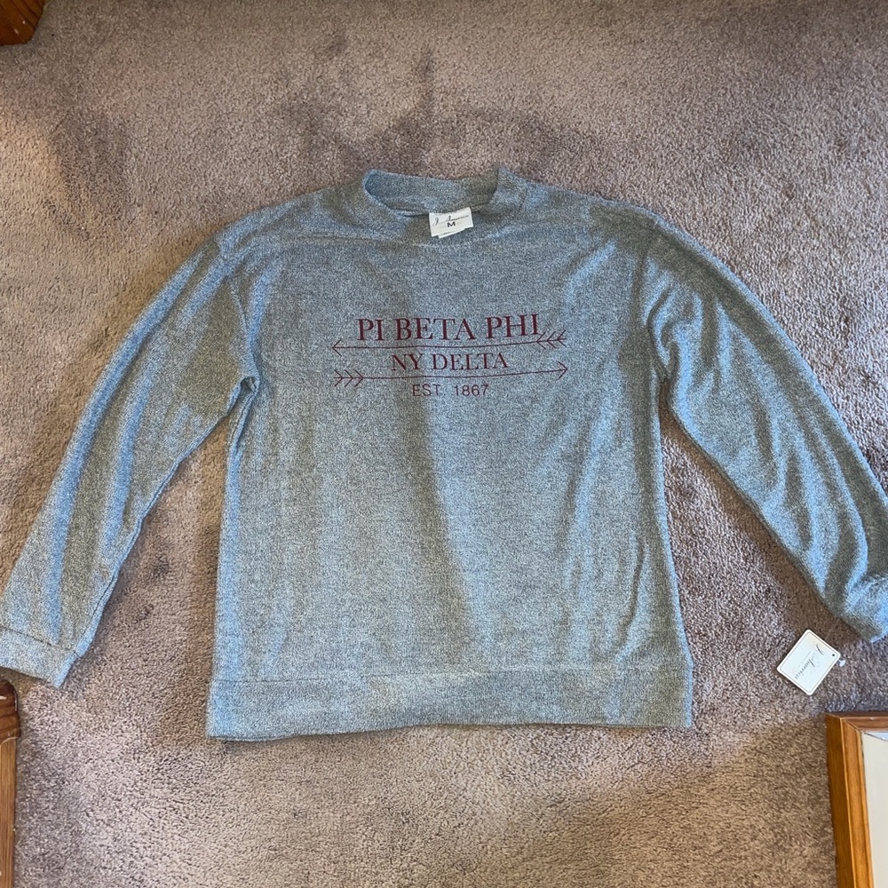 Pi Beta Phi Knit Sweater/Sweatshirt, NEW WITH TAGS, medium, grey